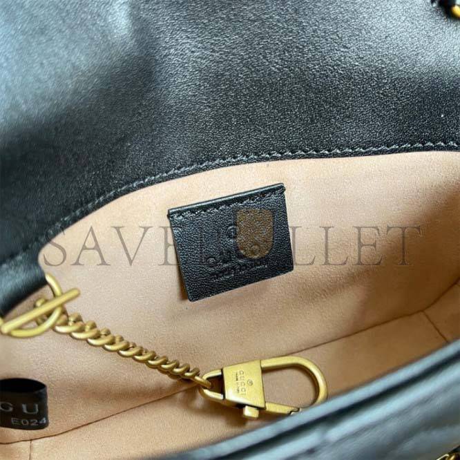 GUCCI MARMONT MATELASSE LEATHER SUPER MINI BAG 476433  (19.5*10.2*5.1cm)